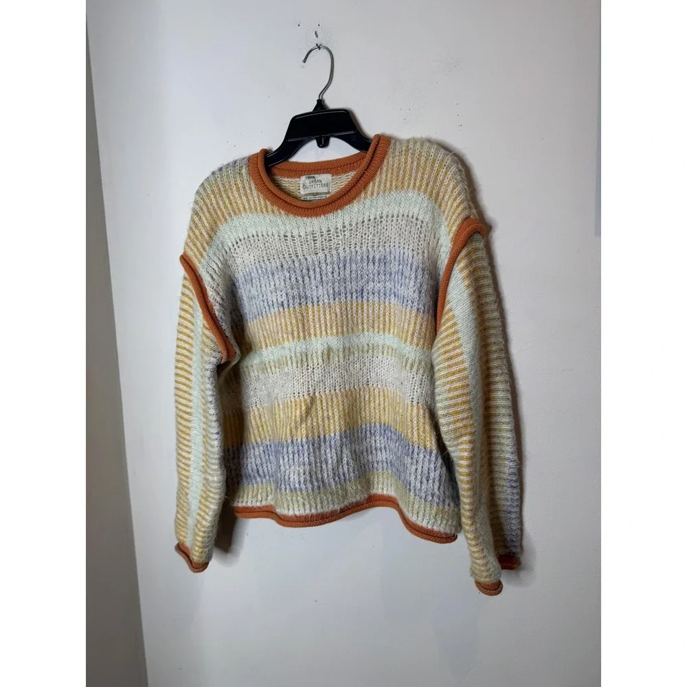 Urban Outfitters Sweater Womens Medium Multicolor Striped Crewneck Knit Pullover